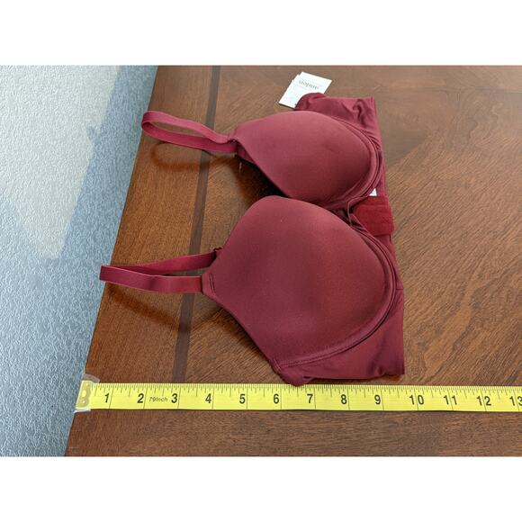 Auden Icon T Shirt Bra 36B Red Full Coverage Underwire Lightly Lined Molded Cups - Picture 10 of 13